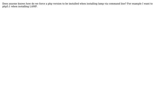 Ubuntu: Custom php version when installing LAMP смотреть онлайн