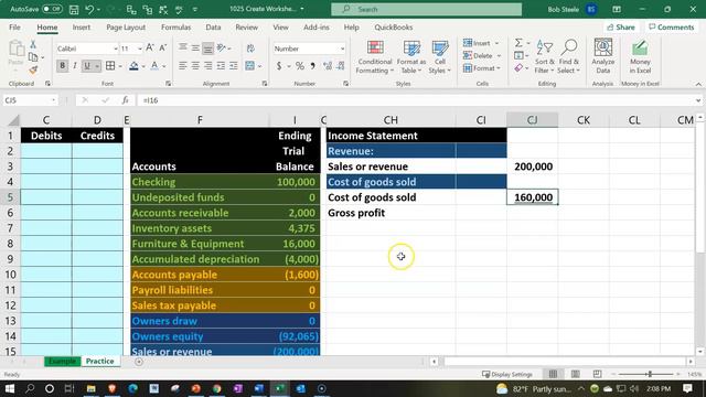 Create Accounting Worksheet Part 10 1052 Excel Accounting Problem 2021 смотреть онлайн