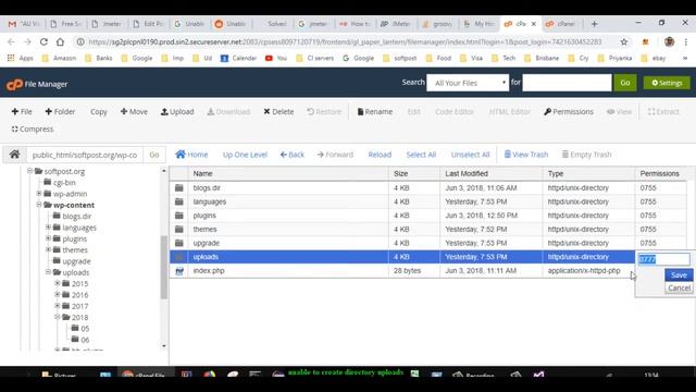 Unable to create directory uploads in Wordpress | Is parent directory writable by the server смотреть онлайн