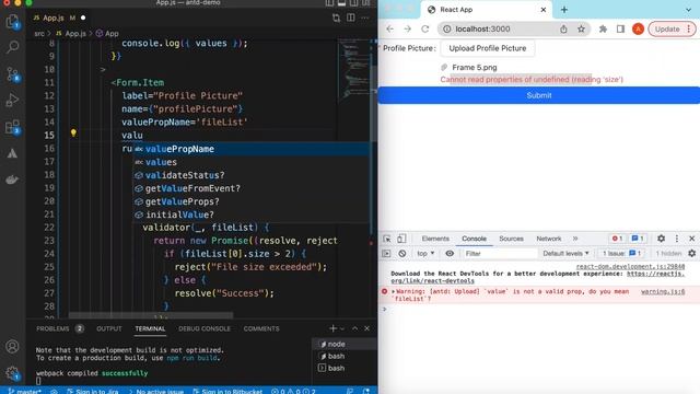 Upload File inside a Form using Ant Design and ReactJS | Prevent Form Submitting Without a File смотреть онлайн