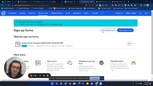 How to Create a Constant Contact Form to embed on WordPress, Wix, and Shopify. смотреть онлайн