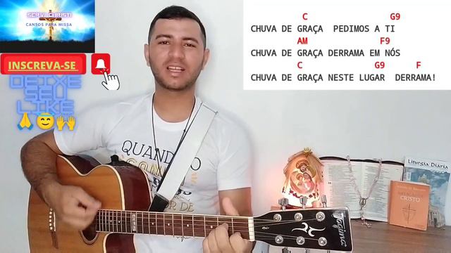 Canto de final - Chuva de graça - Canto cifrado - voz e violão - música para missa смотреть онлайн