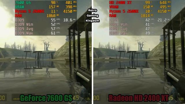 GeForce 7600 GS vs Radeon HD 2400 XT Test In 6 Games (No FPS Drop - Capture Card) смотреть онлайн