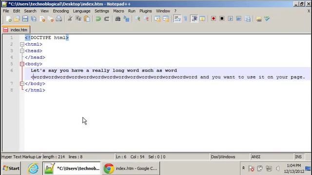 Learn HTML code: word break смотреть онлайн