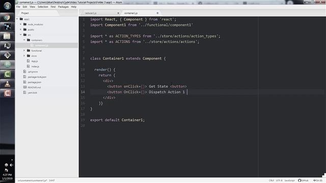 35 Creating a react redux container смотреть онлайн