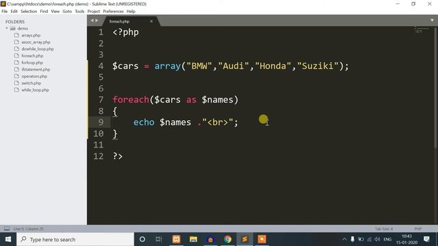 16. PHP foreach loop in telugu | PHP tutorials for beginners смотреть онлайн