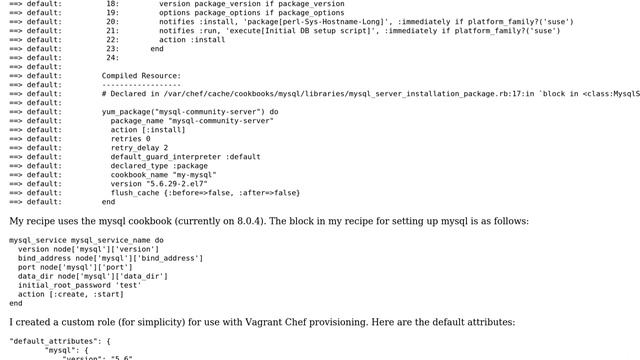 Chef Installing MySQL 5.6 on Centos 7 смотреть онлайн