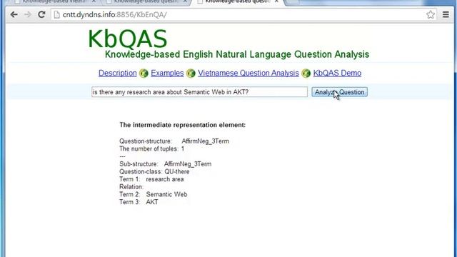 KbQAS: A Knowledge-based QA System @ ISWC 2013 смотреть онлайн