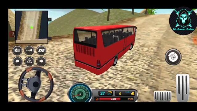 Uphill Offroad Bus Driving Simulator - Unlock New Bus Mountain Drivie Games 3D - Android Gameplay смотреть онлайн