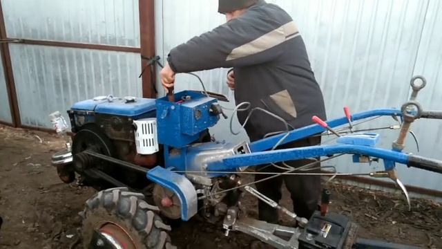 завожу дизельный мотоблок в мороз -8 . смотреть онлайн