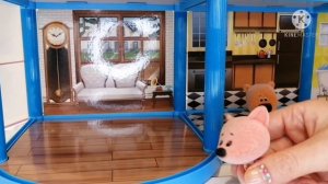 Мими Мишки Тучка, Кеша, Лисичка и Цыпа собирают домик.