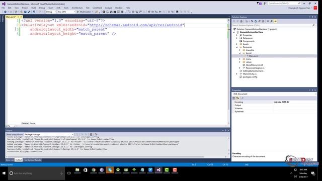 Xamarin Android Tutorial - Bottom Navigation View смотреть онлайн