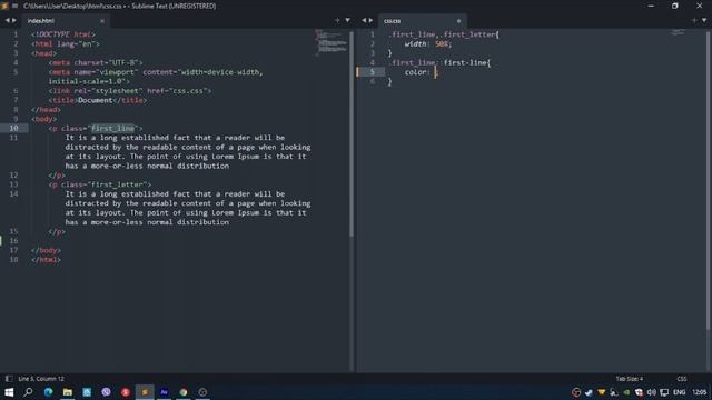 11 # урок по CSS - Псевдоэлементы first-line и first-letter смотреть онлайн
