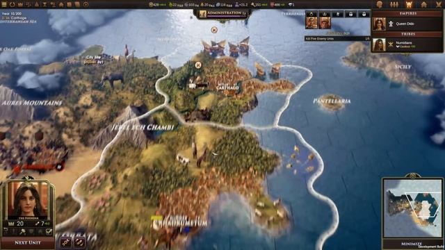 Карфаген в Old World! Серия №1: "Основание Карфагена". Карта с настоящим расположением цивилизаций! смотреть онлайн