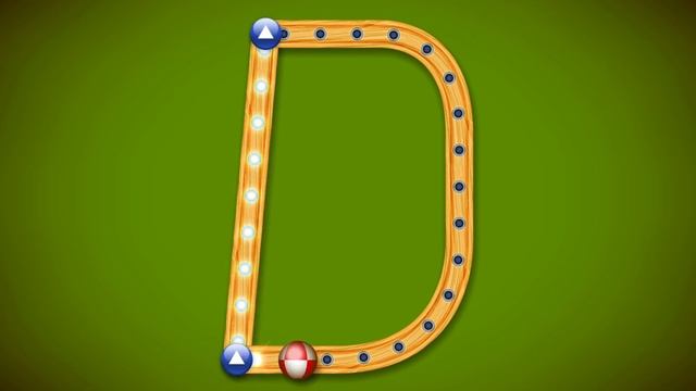 LetterSchool Nelson UK Style Cursive Uppercase Letters A-G (Level 1)