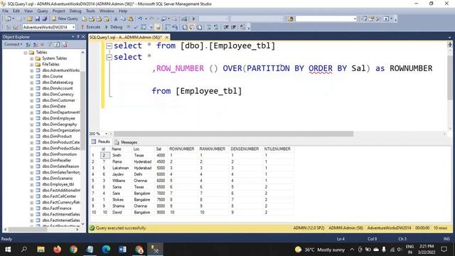 SQL SERVER||RANKING FUNCTIONS смотреть онлайн