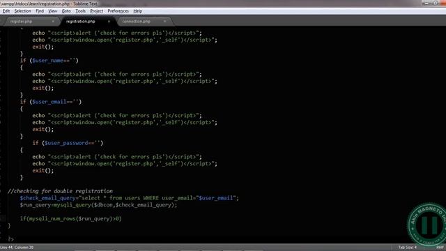 13 – Continuation Wrapping Registration PHP Page file, code & script Full membership website usin смотреть онлайн
