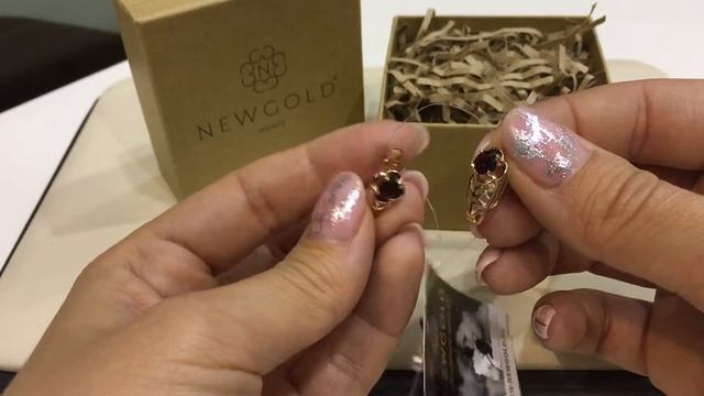 Серьги 005 из красного золота 585 пробы с гранатами смотреть онлайн