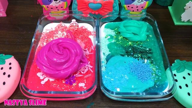 PINK vs MINT! Mixing Random into GLOSSY Slime ! Satisfying Slime Video #380 смотреть онлайн