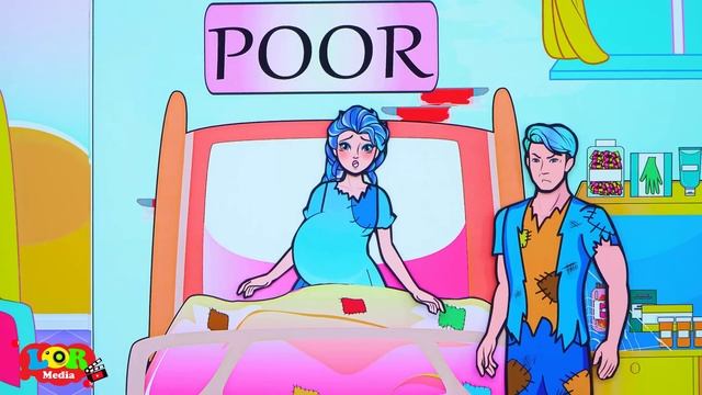 Paper Dolls Dress Up - Poor Elsa Frozen Vs Rich Fire Mother Dress - DIY Dresses Handmade