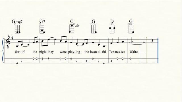 Tennessee Waltz - Cigar Box Guitar - Tab, Chords & Lyrics смотреть онлайн