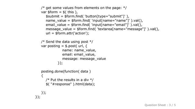 HTML : post php response into div using ajax not working смотреть онлайн