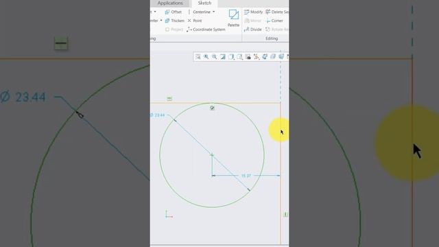 How to draw tangent Circle in Creo parametric | Creo Parametric Tutorials | learn Design in 30 sec смотреть онлайн