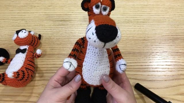 Тигр вязаный крючком. Амигуруми тигр. смотреть онлайн