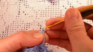 Голубой ВЕРТИКАЛЬНЫЙ узор  ,  crochet beautiful pattern , вязание КРЮЧКОМ (узор №192)