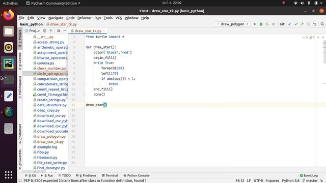 Draw star by Python Turtle смотреть онлайн