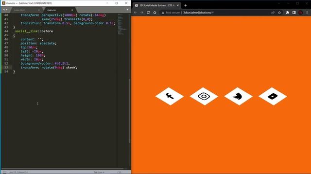 3D Social Media Buttons | CSS Animation смотреть онлайн