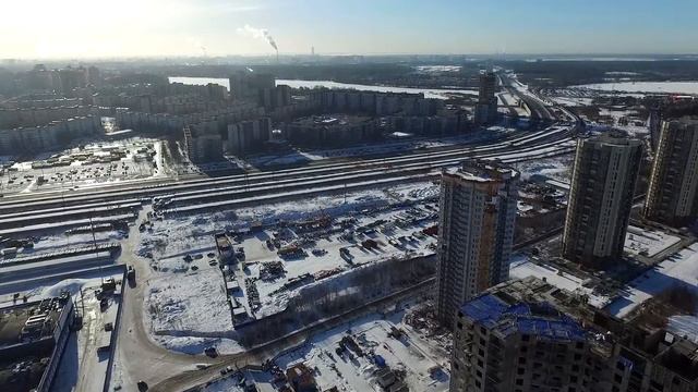 ЖК «Миллениум» — аэросъемка СПБГуру. Февраль 2017.