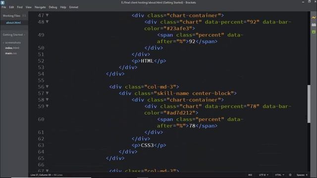 Animated Easy Pie Chart using HTML CSS JS - смотреть онлайн