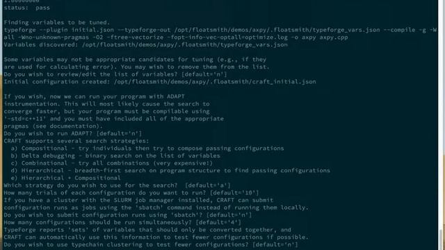 FloatSmith Interactive Mode Demo (axpy example) смотреть онлайн