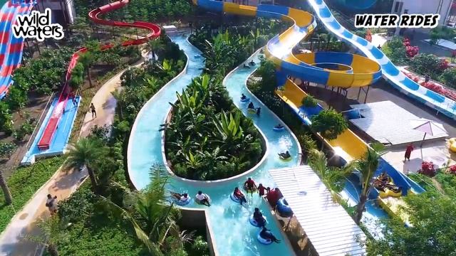 Wild Waters Theme Park Water Rides Video смотреть онлайн