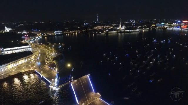 Санкт-Петербург - развод Дворцового моста смотреть онлайн
