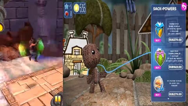Temple Run 2 VS Run Sackboy! Run! - LittleBigPlanet Temple Game смотреть онлайн