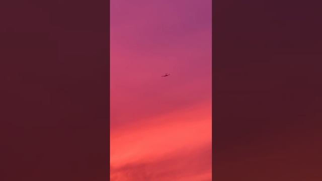 Самолет,закат, Кипр, Ларнака