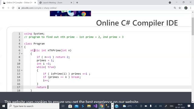 C# program with ineger and boolean functions to find nth prime смотреть онлайн