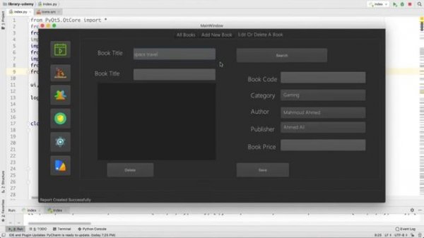 Build Library Management System | Python & PyQt5 - learn Python