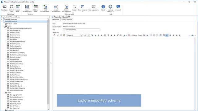 Import Azure SQL Data Warehouse schema - Dataedo tutorial смотреть онлайн