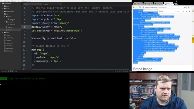 Getting Started With Vue CLI and Bootstrap + jQuery смотреть онлайн