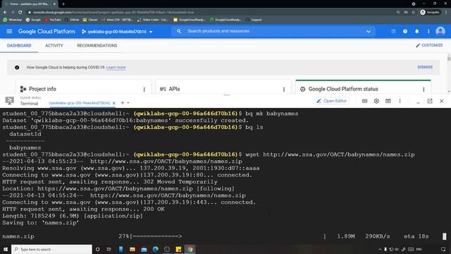 BigQuery: Qwik Start - Command Line | Qwiklabs [GSP071] смотреть онлайн