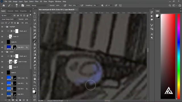 How to Glow Anime Sketch in Photoshop смотреть онлайн