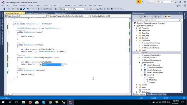 Cascading Dropdownlist In Asp.Net MVC | Using AngularJs смотреть онлайн