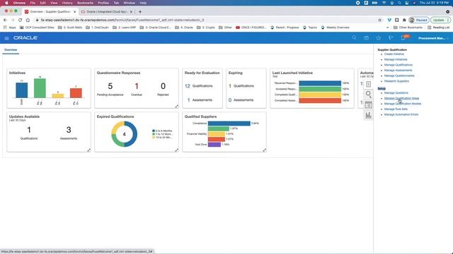 Oracle Cloud Tutorial Ep 0140 | Procurement Cloud App Walkthrough | Supplier Qualifications (2022) смотреть онлайн
