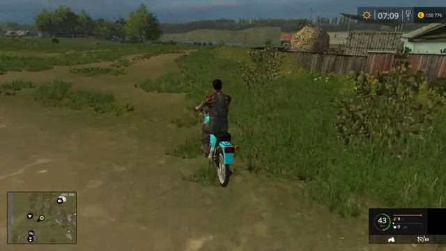 Купил мотоцикл и катаюсь по Кураю#Farming Simulator 15 смотреть онлайн