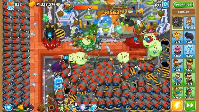 Bloons TD 6 || 200 Moab Assassin vs. Bloonarius || Another way to beat смотреть онлайн