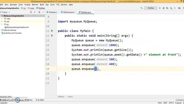 Queue using Linked List - Implementation (Java) - Part 2 смотреть онлайн