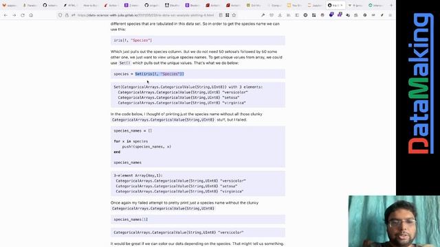 Iris Dataset Analysis - Plotting it with Julia. смотреть онлайн